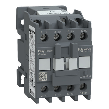 EasyPact TVS mágneskapcsoló 3P(3 NO) - AC-3 - <= 440 V 18A - 240 V AC tekercs LC1E1810U5
