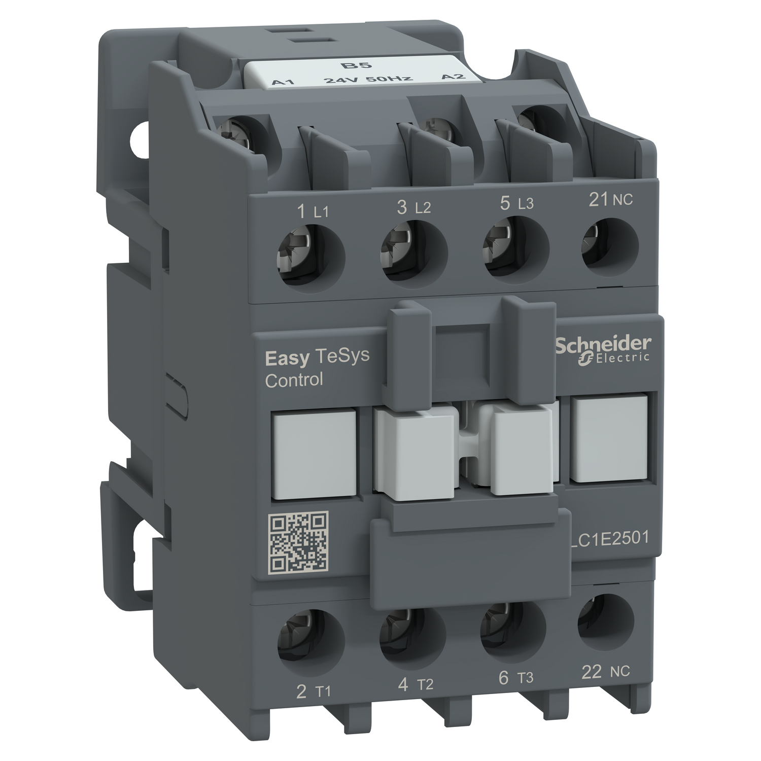 Kontaktor (mágneskapcsoló) 11kW/400VAC-3 3-Z 24VAC 1-ny csavaros 36A/AC-1/400V EasyPact TVS Schneider