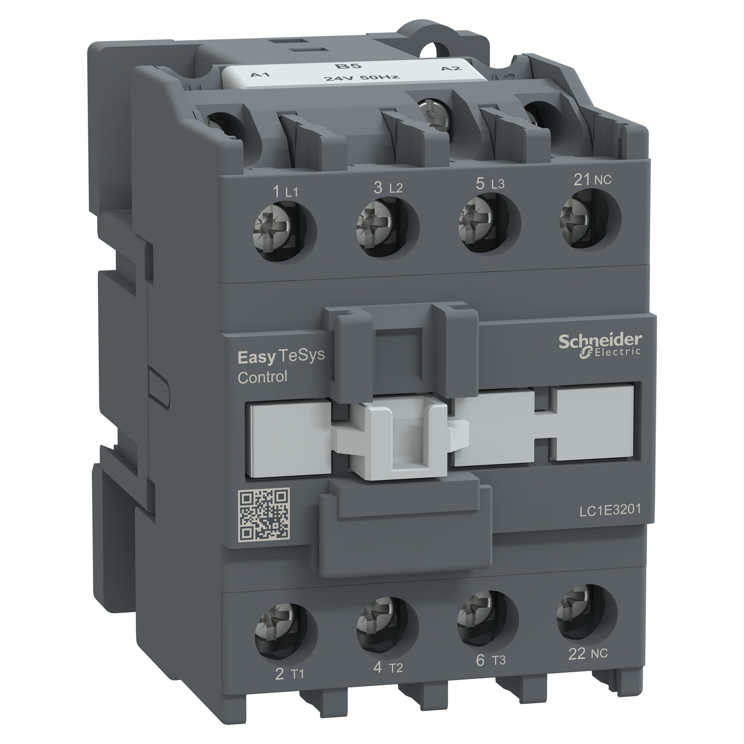 Kontaktor (mágneskapcsoló) 15kW/400VAC-3 3-Z 24VAC 1-ny csavaros 50A/AC-1/400V EasyPact TVS Schneider