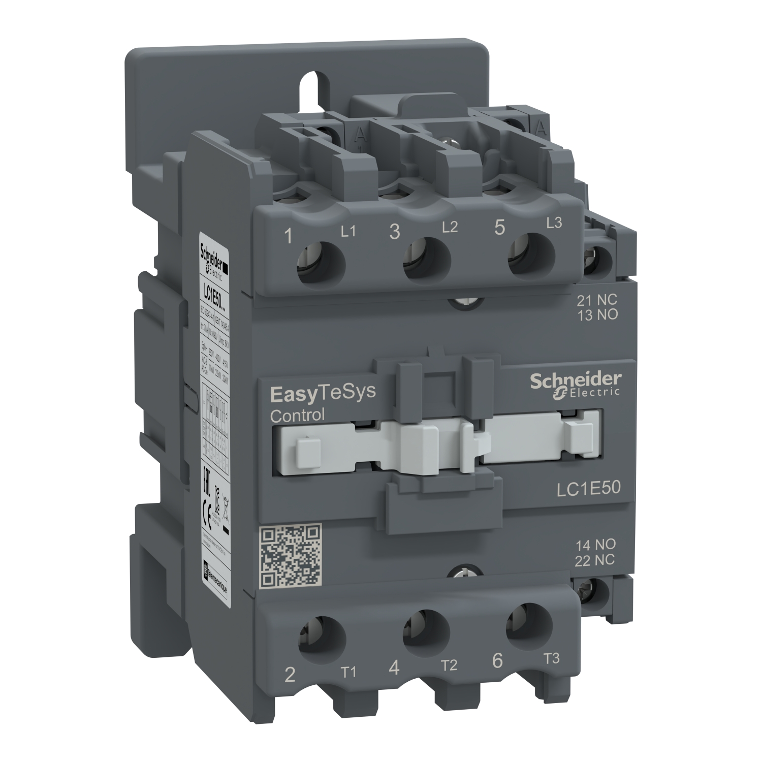 Kontaktor (mágneskapcsoló) 22kW/400VAC-3 3-Z 24VAC 1-z 1-ny csavaros EasyPact TVS Schneider