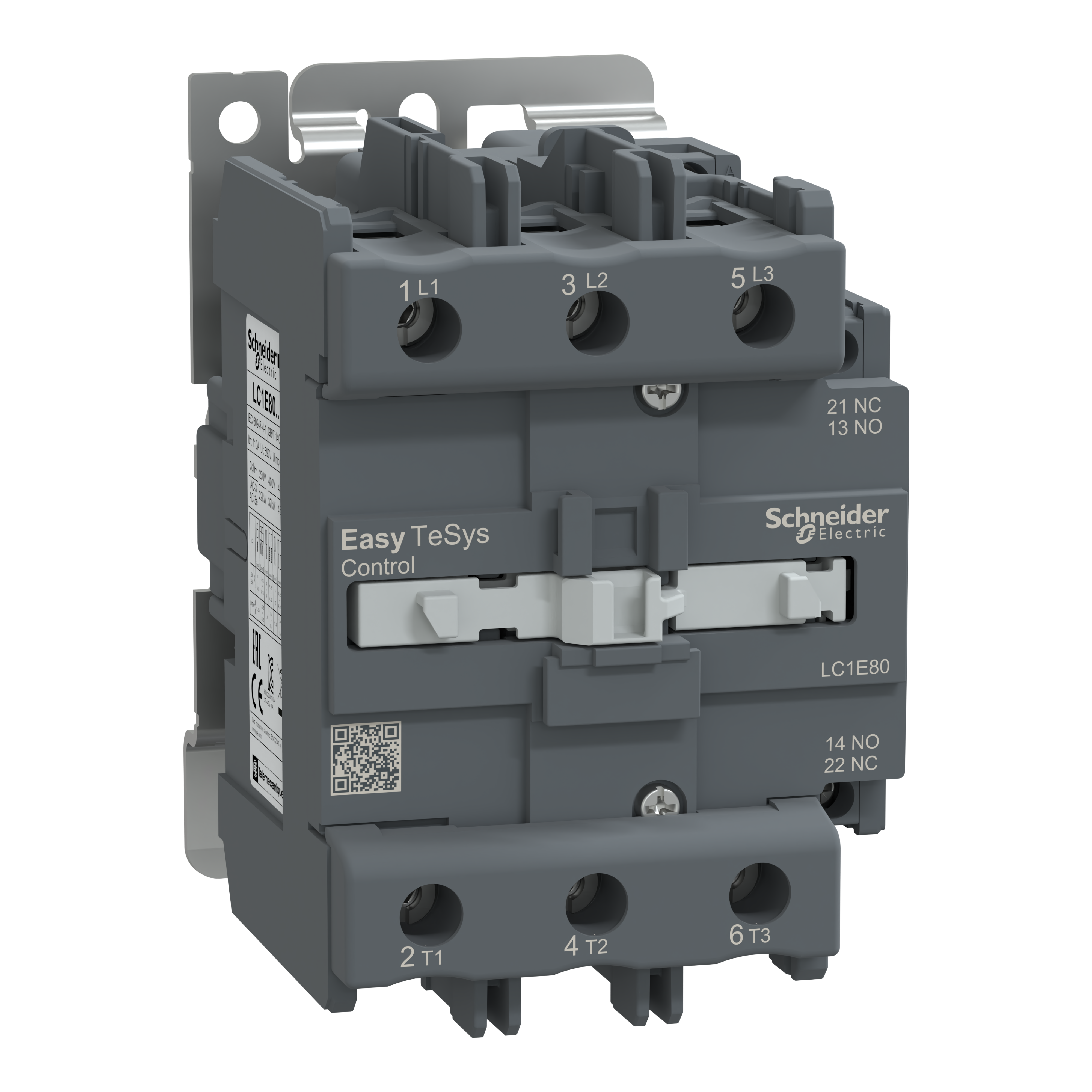 Contactor,Easy TeSys Control,LC1E,3P(3NO),AC-3,<=440V,80A,220V AC coil,50Hz