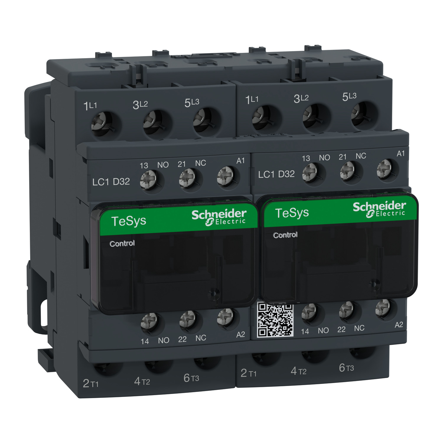 Kontaktorkombináció (mágneskapcsoló) irányváltó 15kW/400VAC-3 120VAC csavaros TeSys LC2-D Schneider