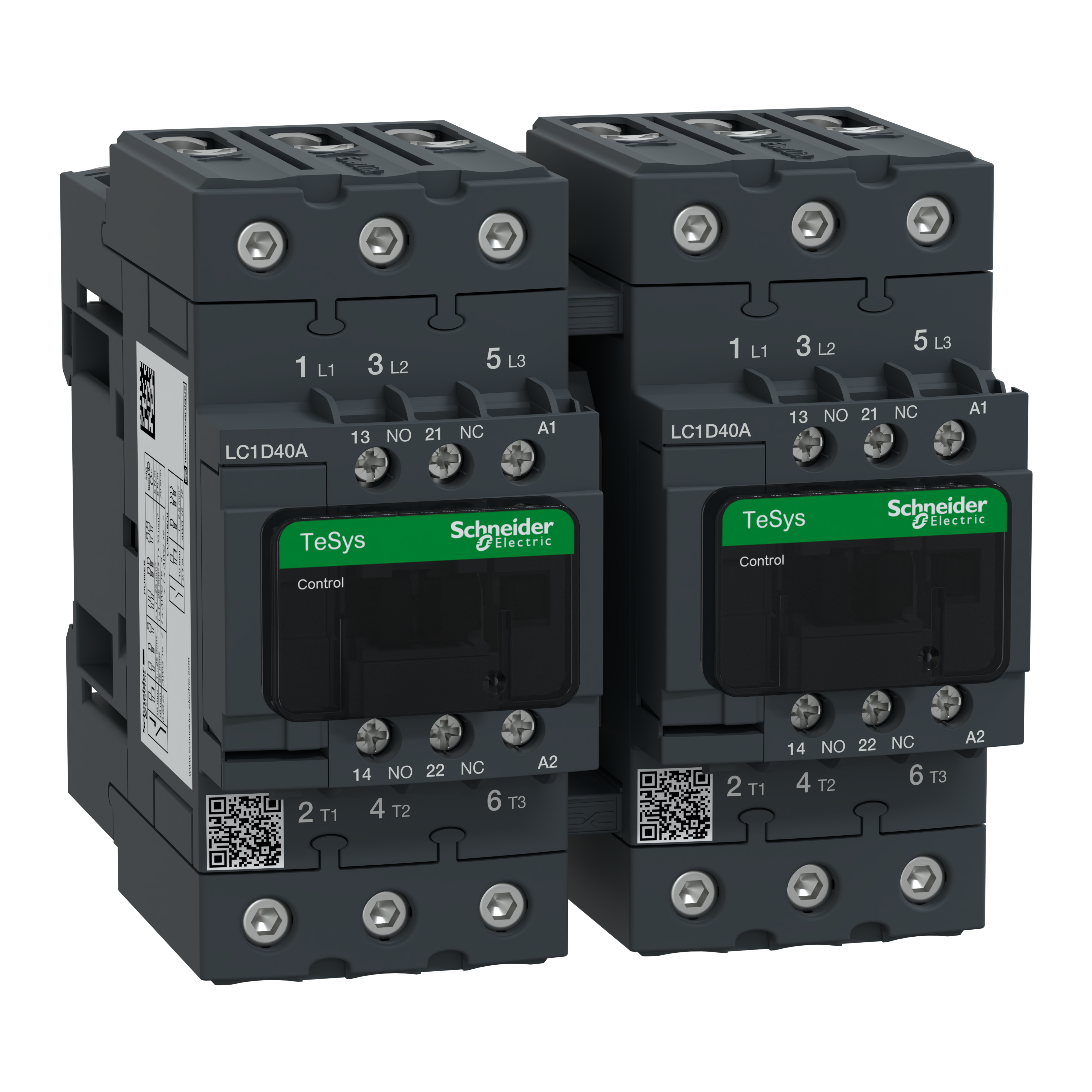 Reversing Contactor, TeSys Deca, 3P(3NO), AC-3, <=440V, 40A, 220V AC 50/60Hz coil, screw clamp terminals