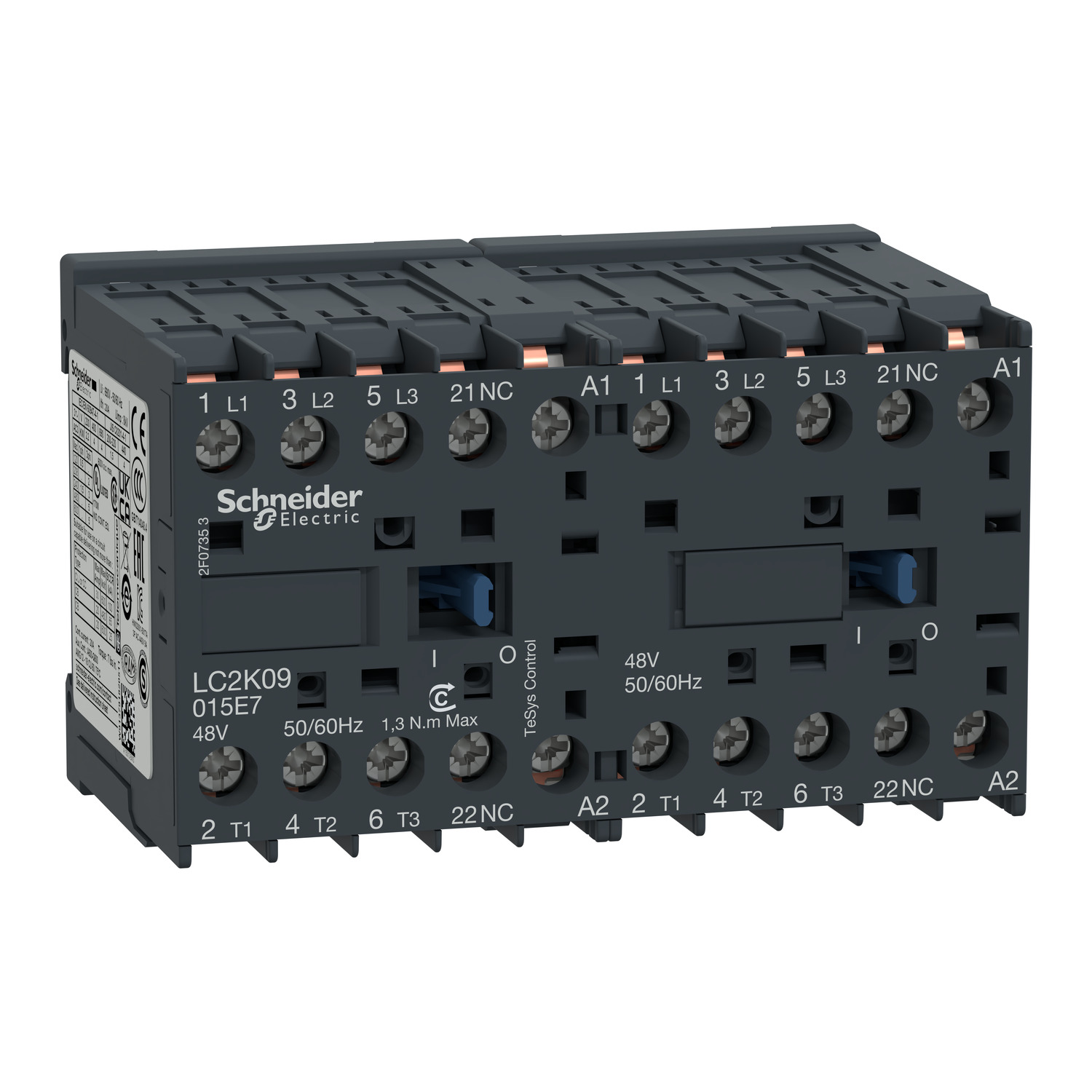 LC2K09015E7 KONTAKTOR REV 9A 3P PRT 1NC 48V 50/60HZ