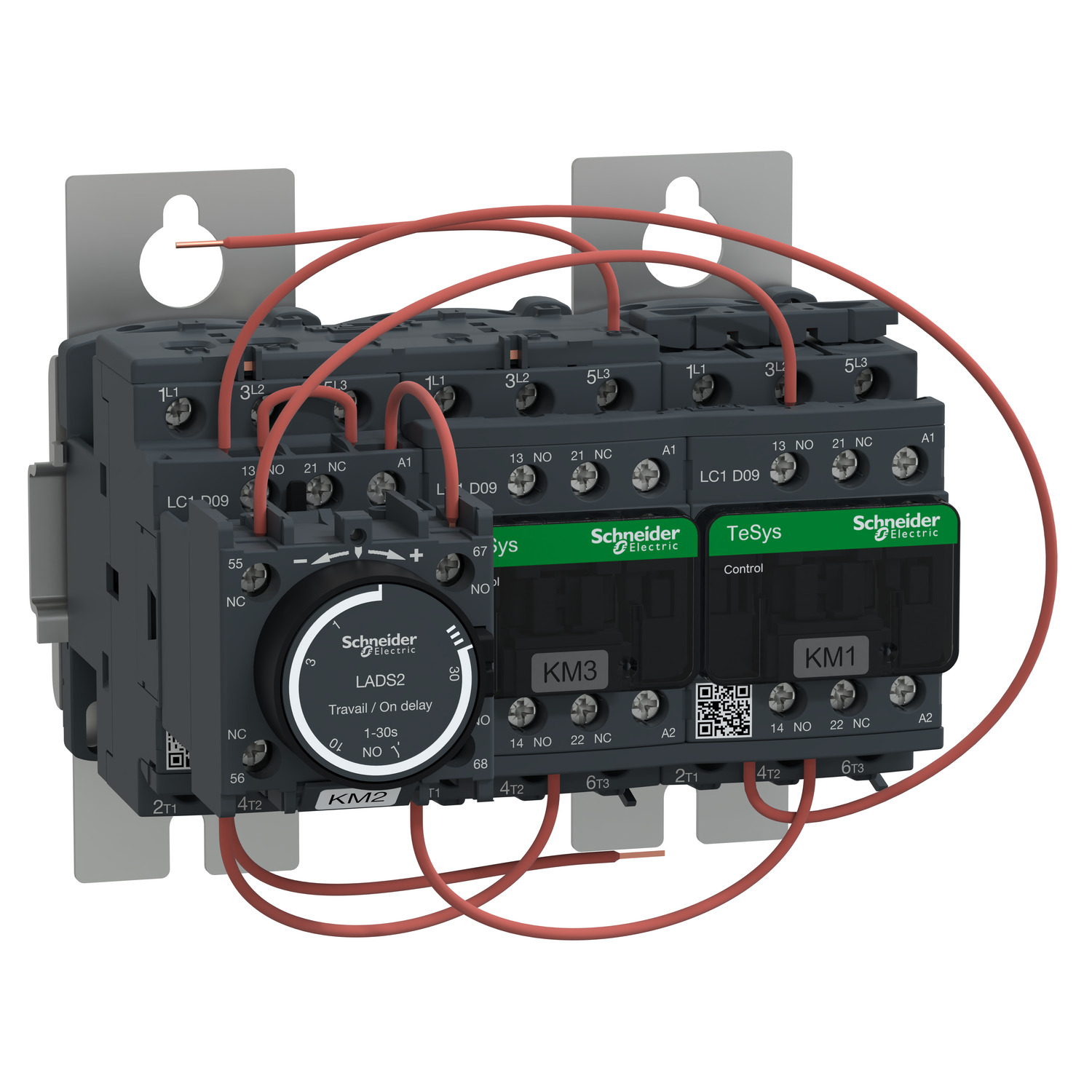 Kontaktorkombináció (mágneskapcsoló) csillag-delta 7.5kW/400VAC-3 230VAC csavaros TeSys LC3-D Schneider
