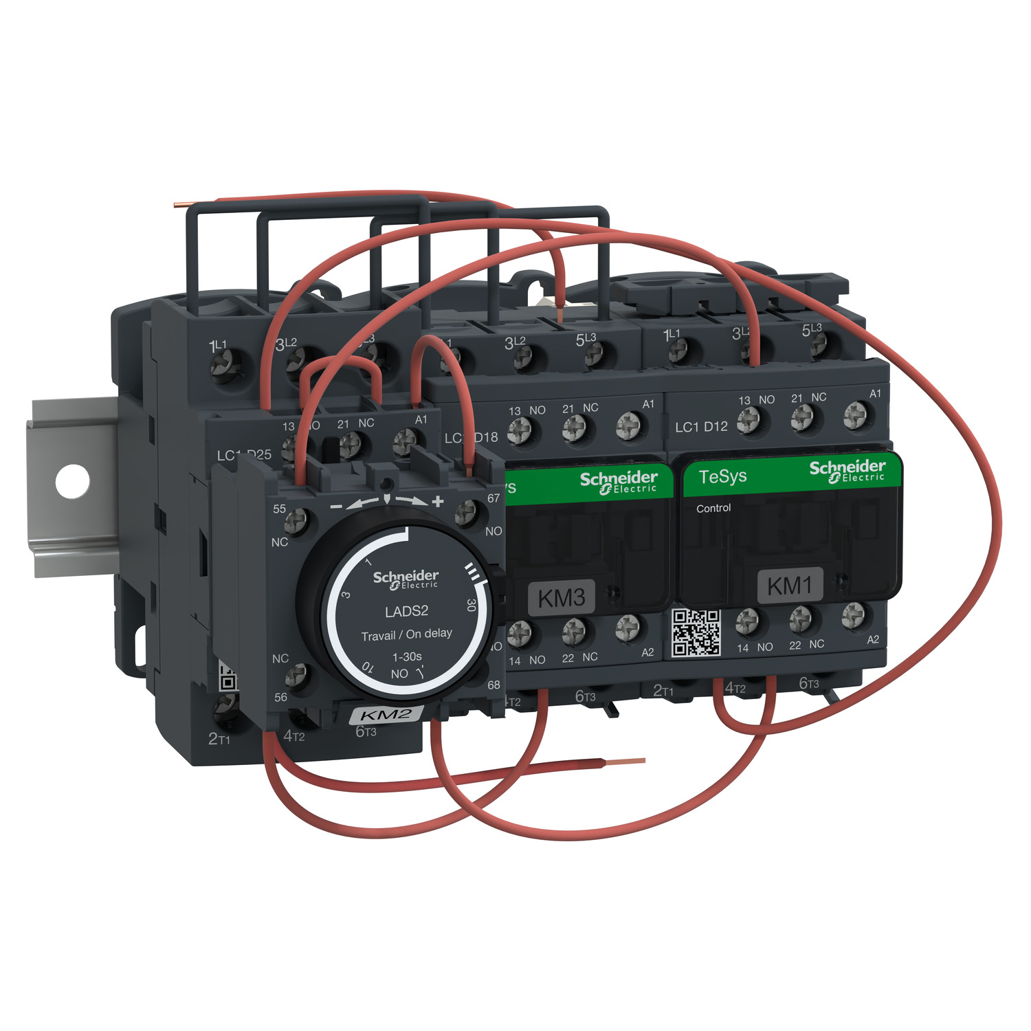 Kontaktorkombináció (mágneskapcsoló) csillag-delta 18.5kW/400VAC-3 24VAC csavaros TeSys LC3-D Schneider