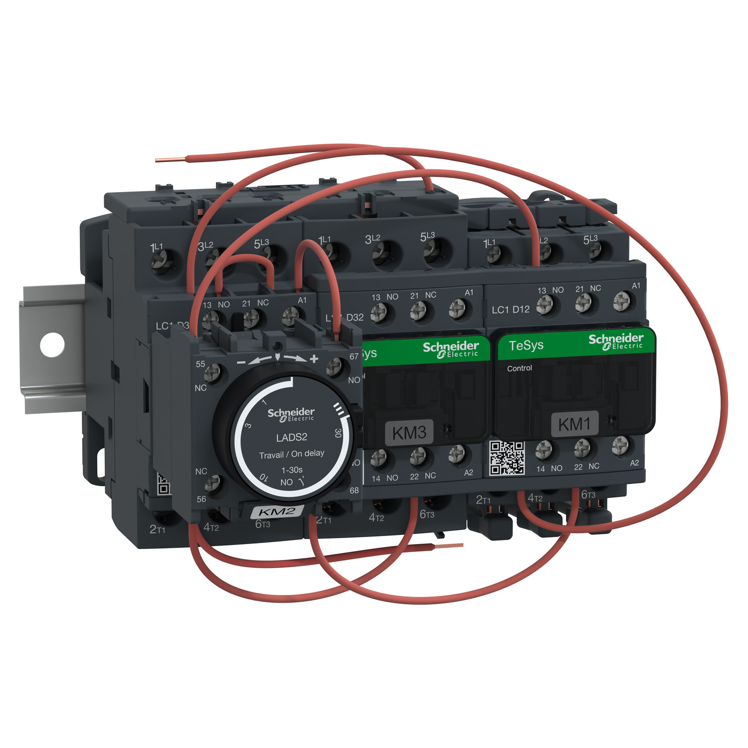 Kontaktorkombináció (mágneskapcsoló) csillag-delta 25kW/400VAC-3 230VAC csavaros TeSys LC3-D Schneider