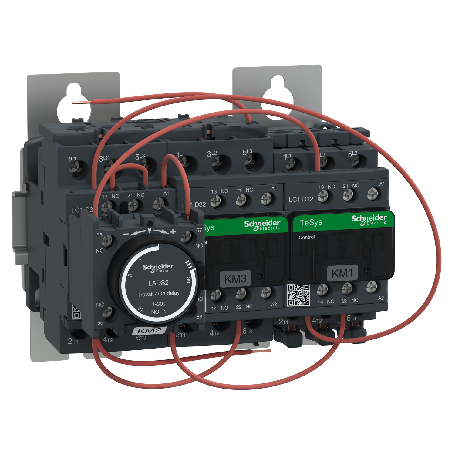 Kontaktorkombináció (mágneskapcsoló) csillag-delta 25kW/400VAC-3 230VAC csavaros TeSys LC3-D Schneider