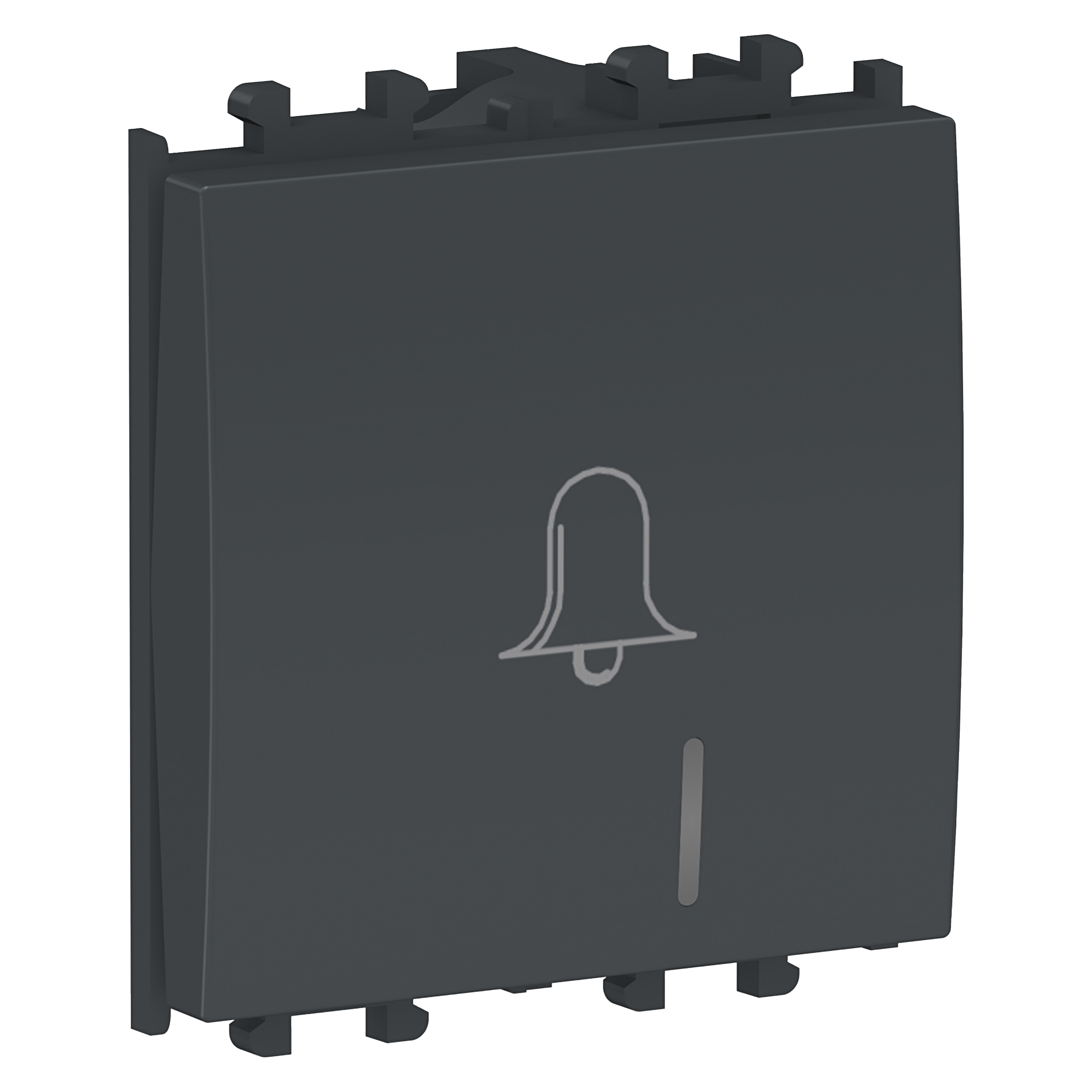 Easy Styl, push-button, for bell switch, 2 modules, black