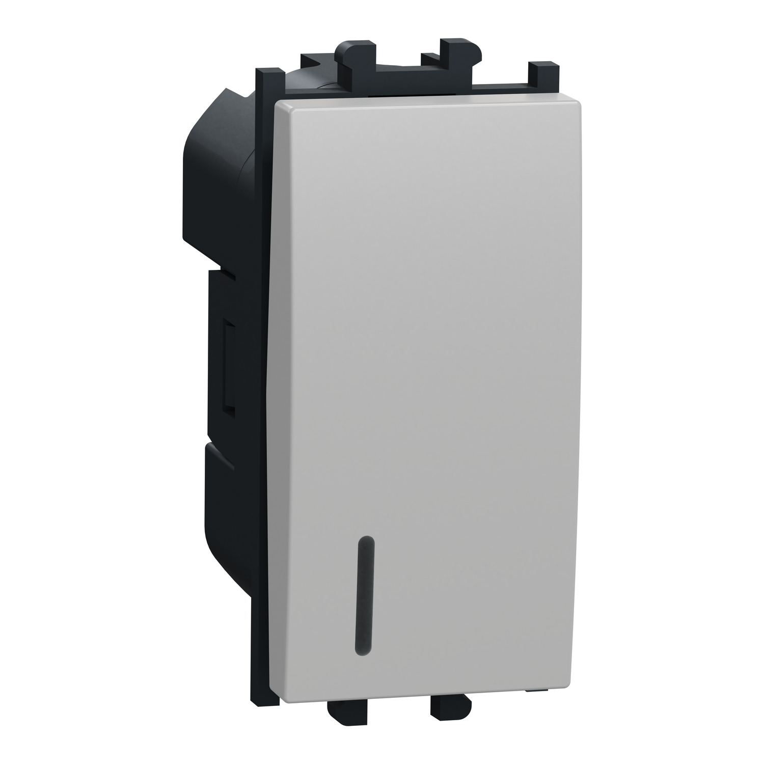 Easy Styl, prekidač sa indikatorom, 1modul, srebrni