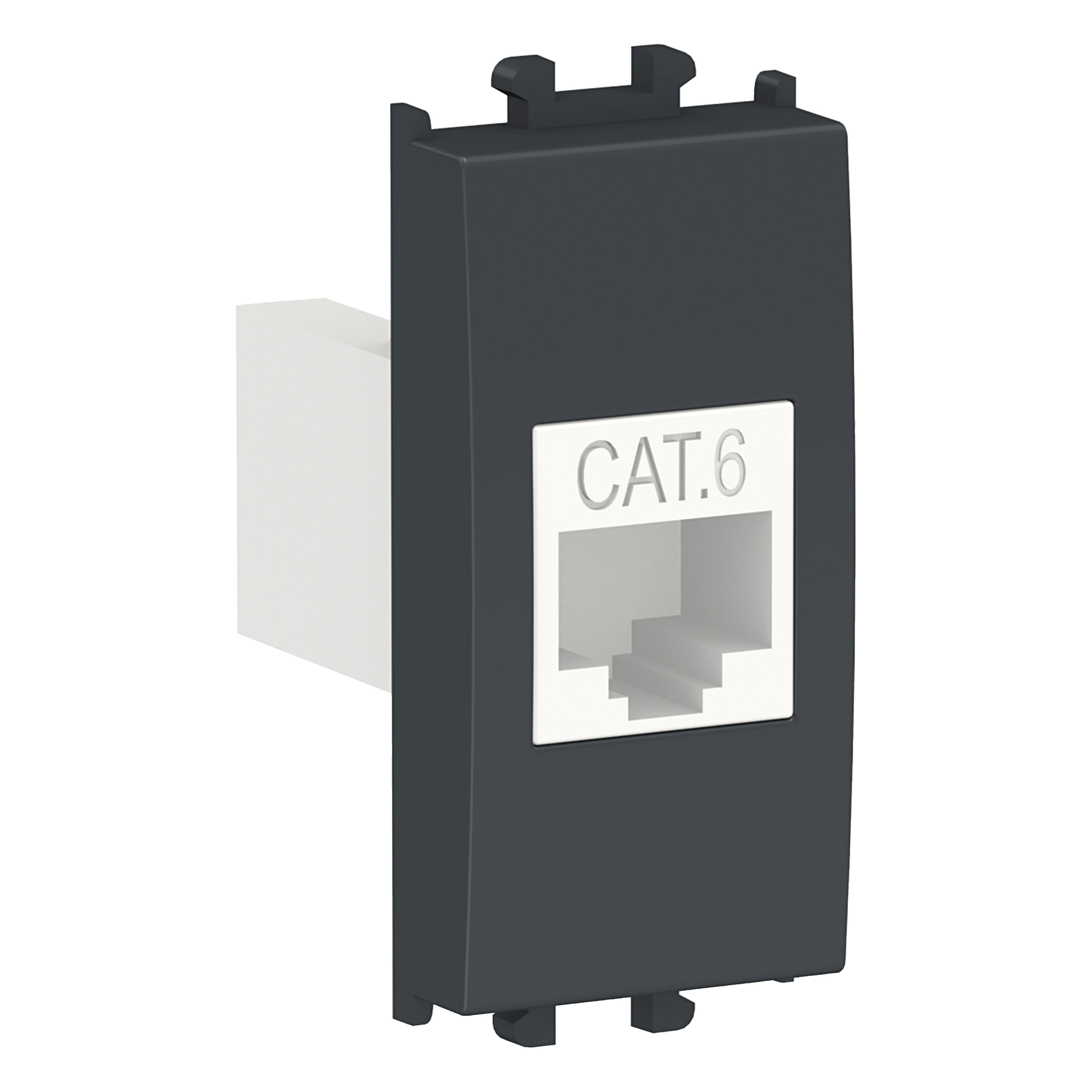 Easy Styl, data socket, RJ45 Cat 6 UTP, 1 module, black