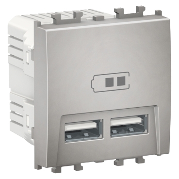  LMR9910004 LMR9910004 MODULAR USB PUNJAČ 2M SREBRNI  