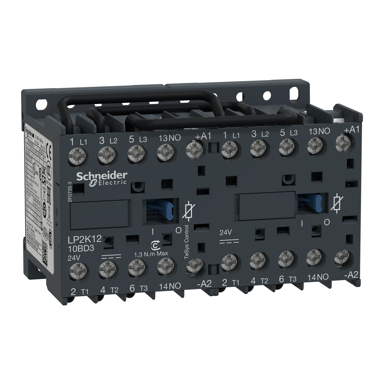 Kontaktorkombináció (mágneskapcsoló) irányváltó 5.5kW/400VAC-3 24VDC csavaros TeSys LP2-K Schneider