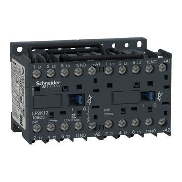 Kontaktorkombináció (mágneskapcsoló) irányváltó 5.5kW/400VAC-3 24VDC csavaros TeSys LP2-K Schneider