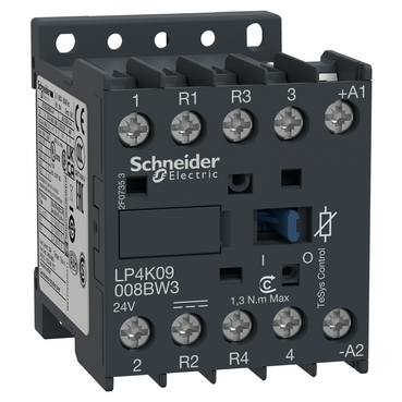 Kontaktor (mágneskapcsoló) 2-Z 2-Ny 24VDC csavaros 20A/AC-1/400V TeSys LP4-K Schneider