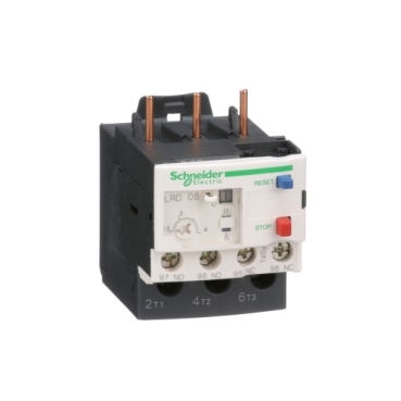 TeSys LRD Schneider Electric Thermal relays, coordinated with TeSys D contactors and circuit-breakers, to protect motors up to 150 A (75 kW / 400 V) from overloads