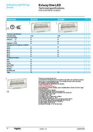 Exiway One Led product catalogue pages
