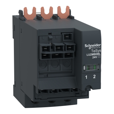 Irányváltó blokk energiaátviteli alapmodul alá közvetlenül, 32A, 24VDC LU2MB0BL