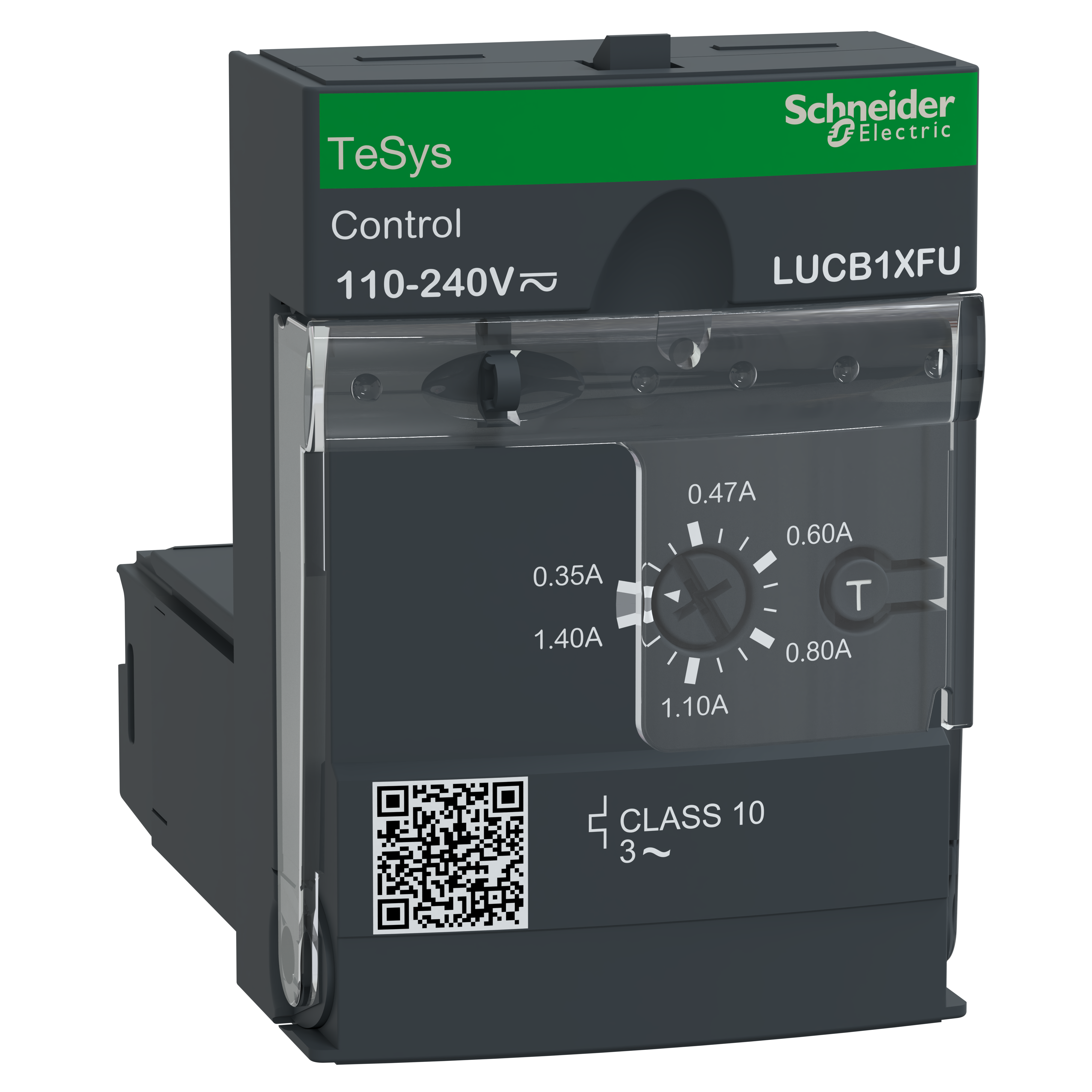 Advanced control unit, TeSys Ultra, 0.35A to 1.4A, 3P motors, protection & diagnostic, class 10, coil 110-240VAC/DC