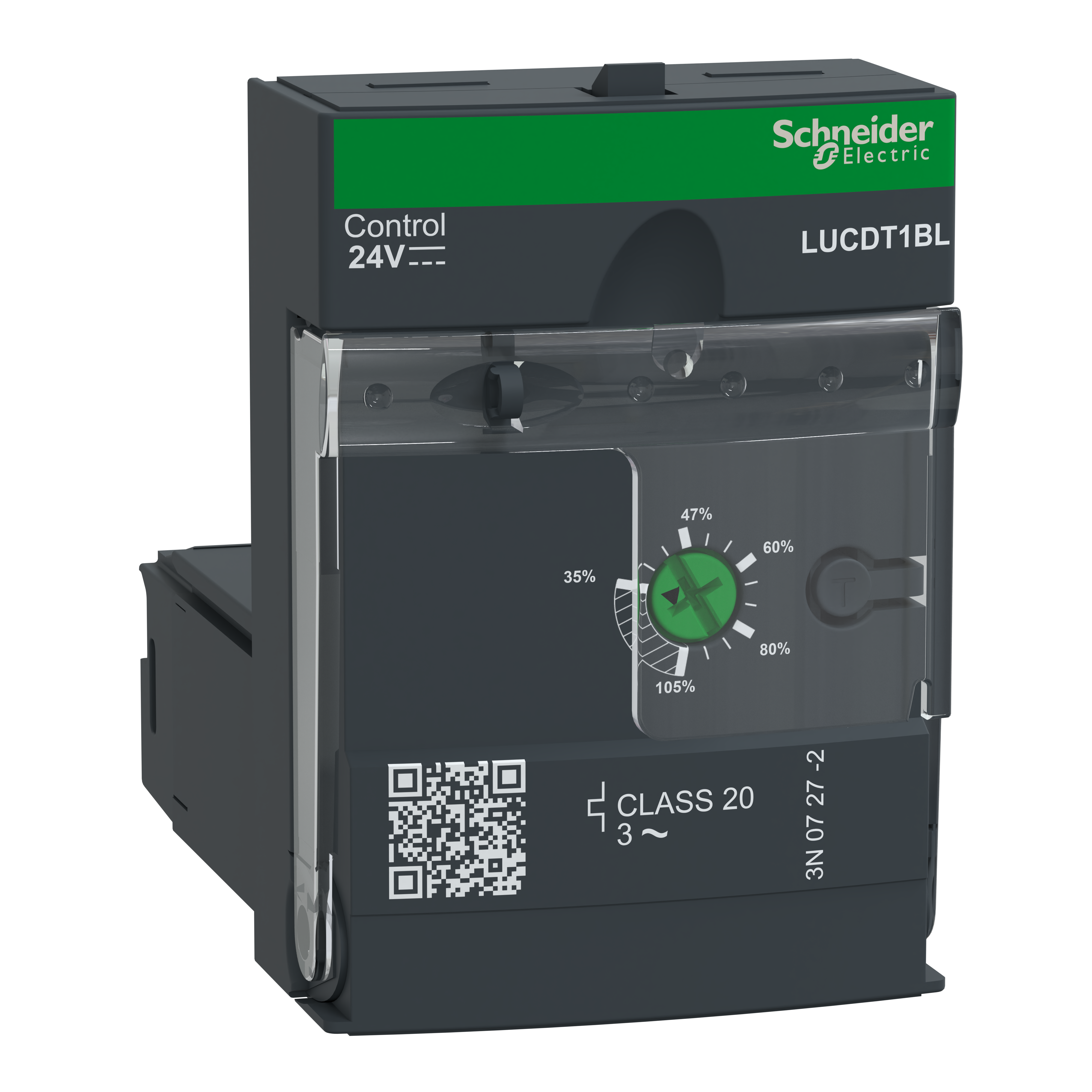 Advanced control unit, TeSys Ultra, 3P, 0.35 to 1.05A, protection & diagnostic, class 20, 24VDC coil