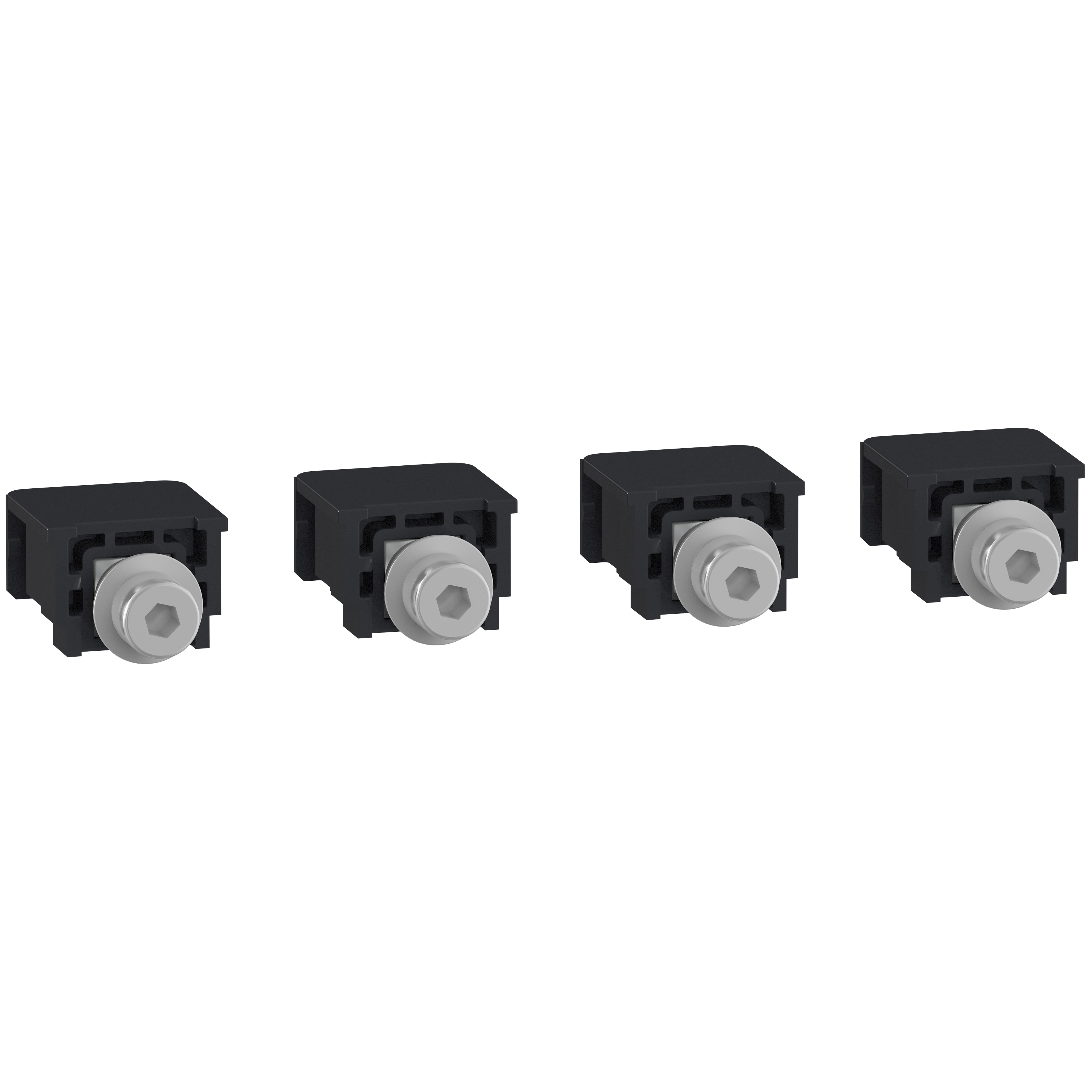 Compression lugs and busbar connectors, ComPacT NSXm, captive nuts and M6 screws, 160A max, set of 4 parts