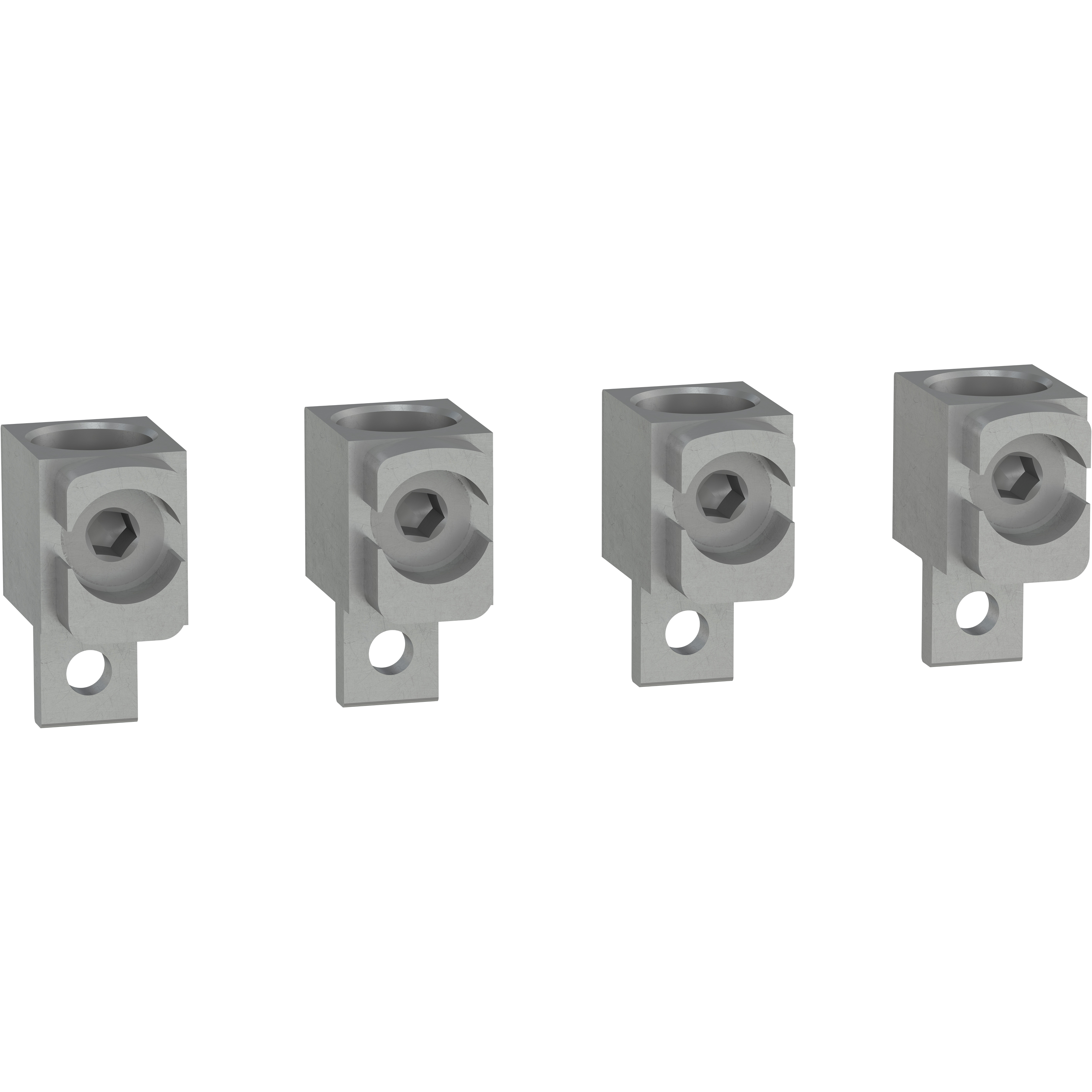 Lot 4 bornes alu 240mm² 