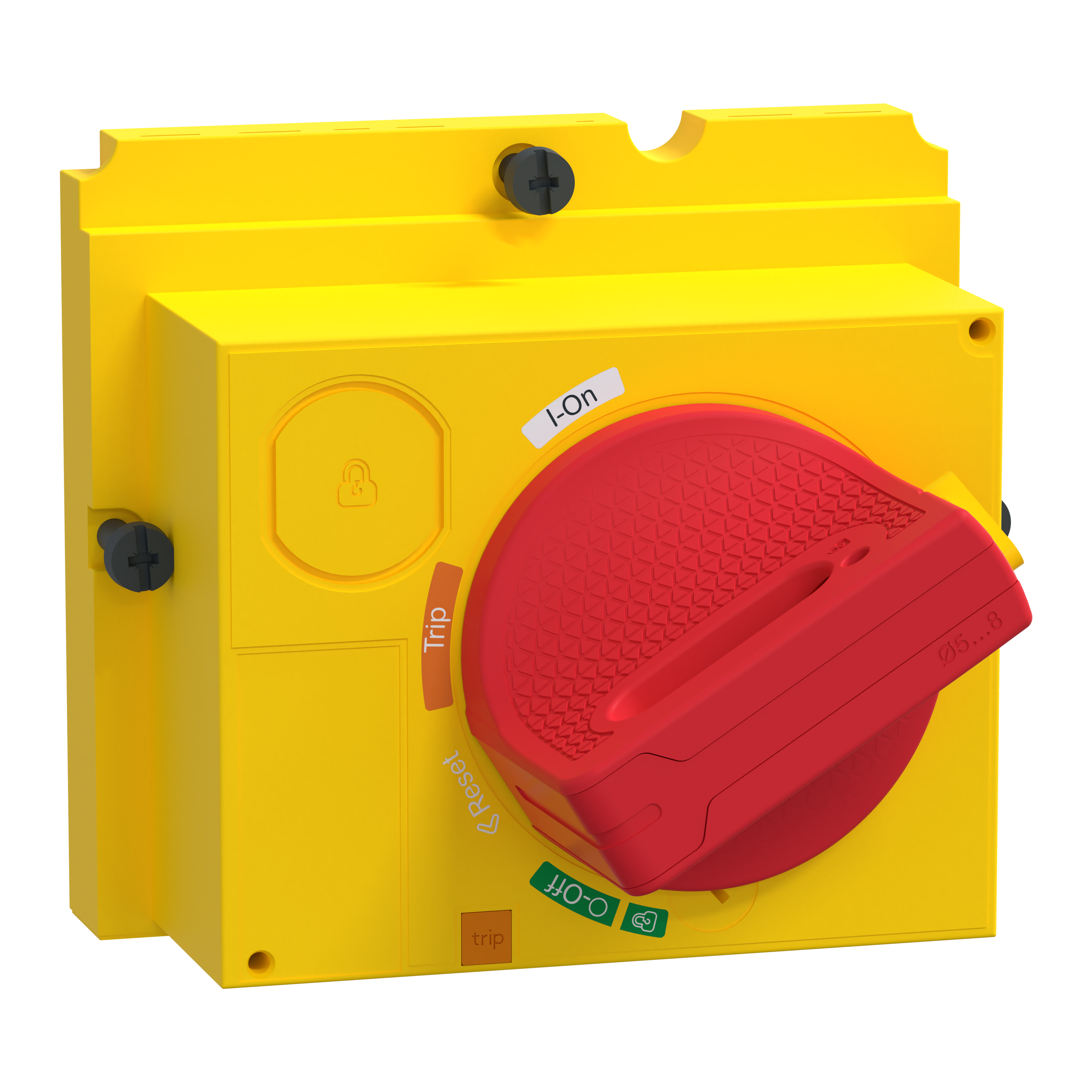 Direct rotary handle, ComPacT NSX100/160/250, red handle/yellow front, IP40