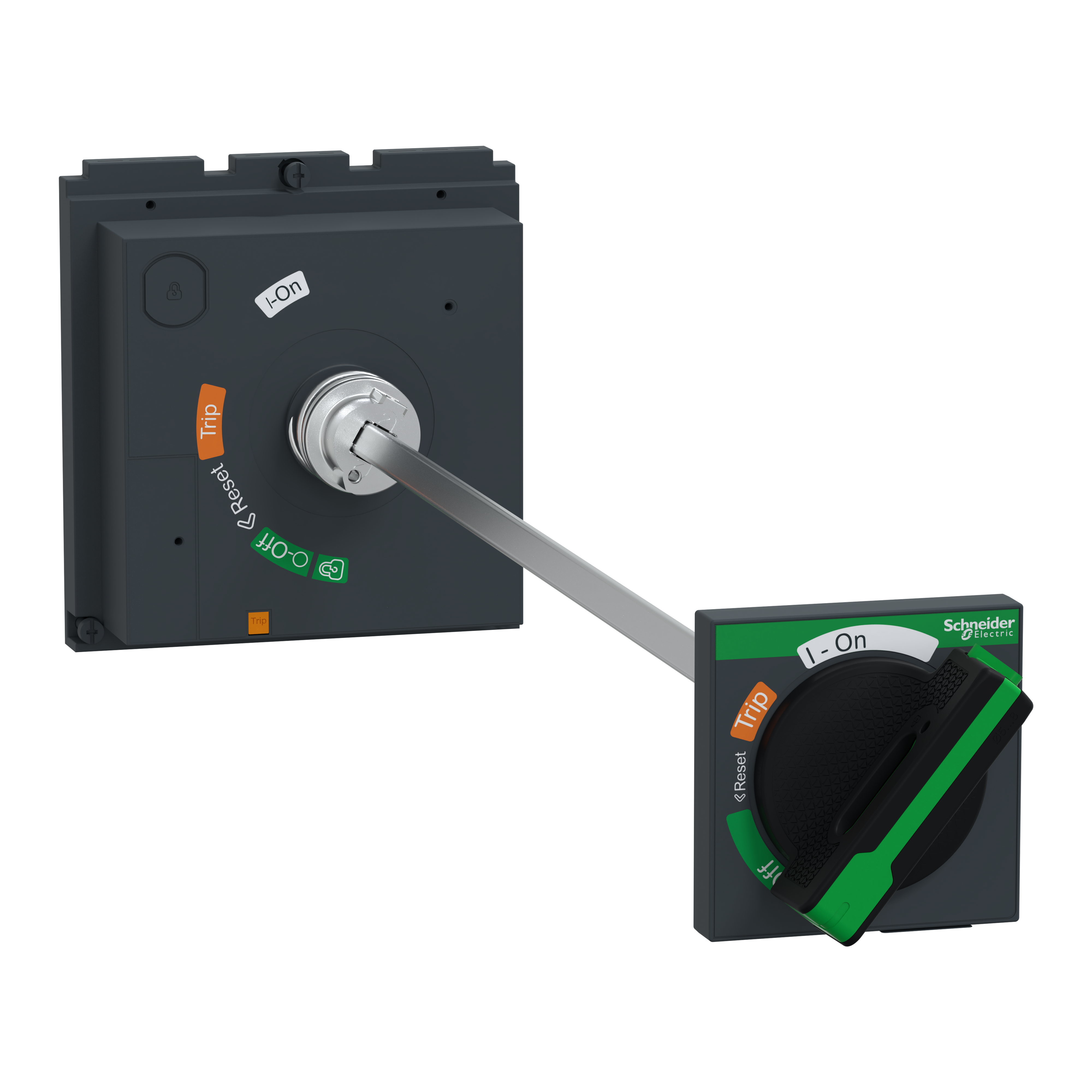 Extended rotary handle, ComPacT NSX400/630, black handle, shaft length 209mm to 600mm, IP55