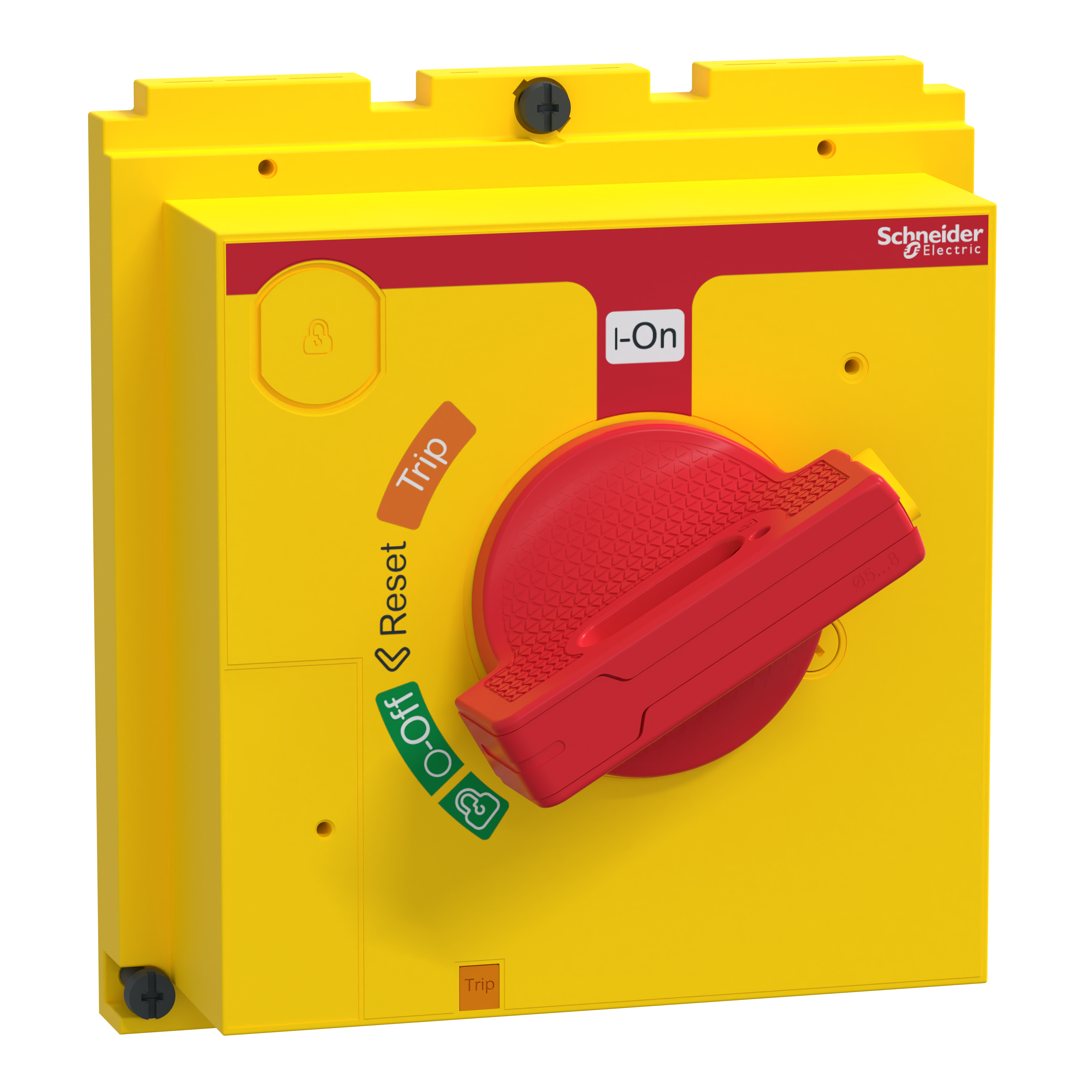 Direct rotary handle, ComPacT NSX400/630, red handle/yellow front, IP40