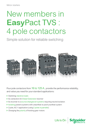 EasyPact TVS brochure for 4 poles