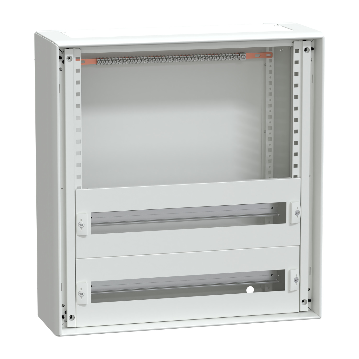 Szekrény fali 2X24/12M sorolható acél 630mm 600mmx 205mmx IP30 fehér Prisma Pack 250 Schneider