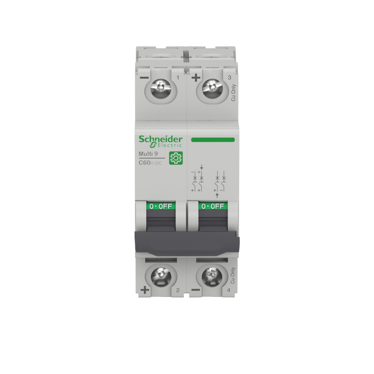 Disjoncteur DC, 2P DC 500V Disjoncteur miniature Installation facile  Protection contre les surcharges pour système d'alimentation(#6)