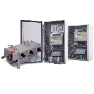 RL Schneider Electric Polemounted load-break switch. The RL Series is a SF6 gas insulated three phase sectionaliser.