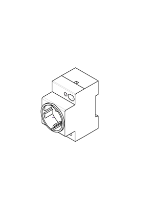 Acti9 - A9A15310 - 16A Modular Power Socket  - 3D CAD