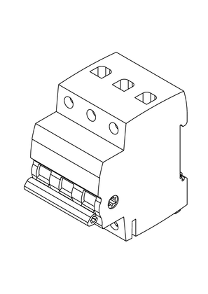 Isolator residential  3P 3 modules; Max 4; Clipsal - 3D CAD