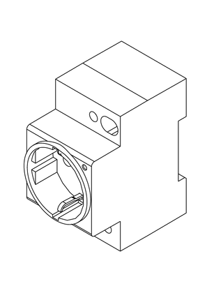 Acti9 iPC modular socket 16A german std - 3D CAD