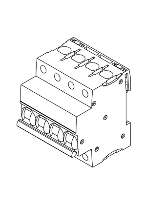 Acti9 iC60H-N 4P 1A…63A Miniature Circuit Breaker - 3D CAD