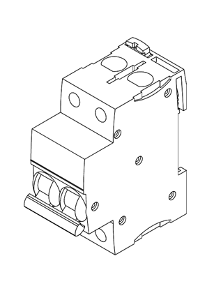 Acti9 Circuit breaker; iC60 2P - 3D CAD