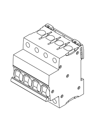 Acti9 Circuit breaker; iC60LMA 4P - 3D CAD