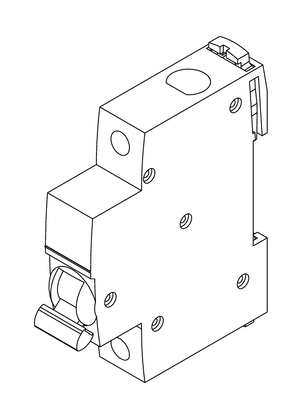 Circuit breaker; iK60a 1P - 3D CAD