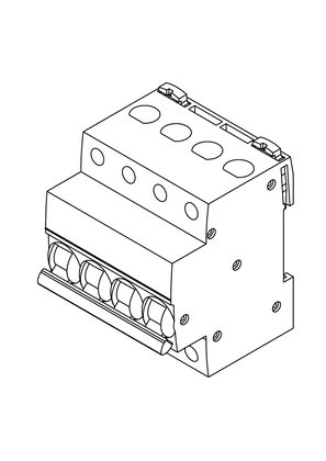 Circuit breaker; iK60N 4P  3D CAD