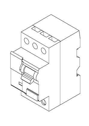 P25M - circuit breaker - P25M - 3P   - 3D CAD