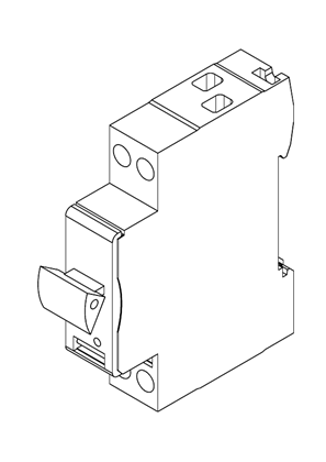 Acti9 STI 1PN 20 A fuse holder - 3D CAD