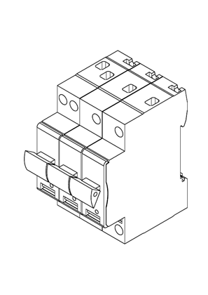 STI 3PN 20 A fuse holder - 3D CAD