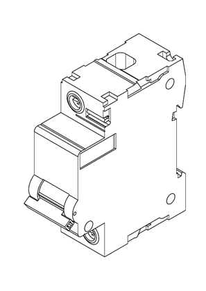 C120 1P 10A...125A;  Miniature Circuit Breaker - 3D CAD