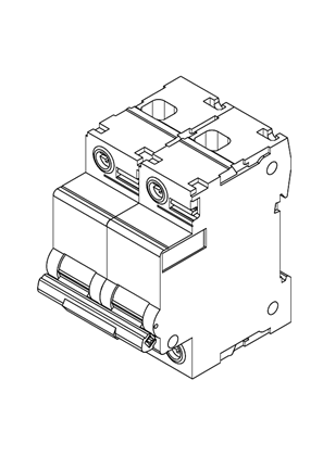 C120 2P 63A...125A; Miniature Circuit Breaker - 3D CAD