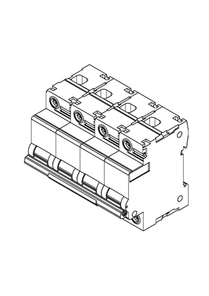 C120 4P 63A...125A; Miniature Circuit Breaker - 3D CAD