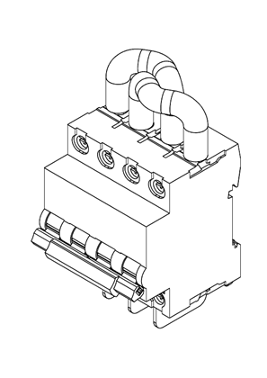 Circuit breaker; C60PV-DC 1A…30A 2P Photovoltaic - 3D CAD