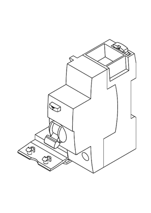 Add-on block; Vigi C60 25A 2P - 3D CAD