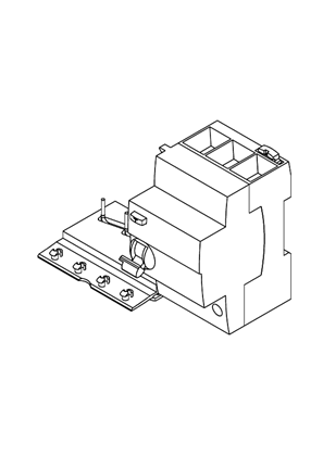 Add-on block; Vigi C60 25A 4P - 3D CAD